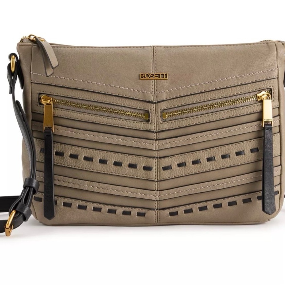 Rosetti Crossbody Bag with Black & Gold Accents